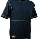 tee-shirt manches courtes spandex col rond workwear. 95% coton / 5% spandex, 180 g/m². ts À 4xl - marine