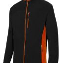 blouson polaire unisexe combi-duo zip integral. 100% polyester, 220 g/m². txs a 3xl - noir/orange