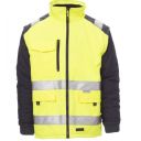 blouson matelasse 2 en 1 unisexe haute visibilite froid negatif flashvision. 100% polyester, 190 g/m². en iso 13688, en iso 471 cl2. ts À 5xl - jaune/marine