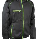 blouson maille tricot inserts softshell ergowear. maille tricot 100% polyester, 400 g/m². en iso 13688. ts À 4xl - gris/vert