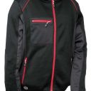 blouson maille tricot inserts softshell ergowear. maille tricot 100% polyester, 400 g/m². en iso 13688. ts À 4xl - noir/rouge