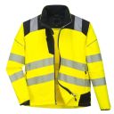 blouson softshell haute visibilite flexivision bicolore. polyester / elasthane / tpu, 310 g/m². en iso 20471 cl3. ts À 3xl - jaune/noir