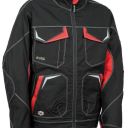 blouson multi-saisons ergowear. polyester / coton / elasthanne 300 g/m². en iso 13688. t42 À 62 - noir/rouge