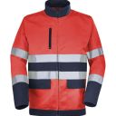 blouson de travail haute visibilite m-line. polyester / coton. en iso 13688, en iso 20471 cl2. t36/38 À 60/62 - rouge/marine