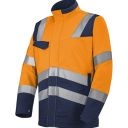 blouson de travail haute visibilite v-line. coton / polyester. en iso 13688, en iso 20471 cl2. t36/38 À 60/62 - orange/marine