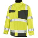 blouson de travail haute visibilite bio eco responsable. polyester recycle / coton bio. en iso 13688, en iso 20471 cl2. t36/38 À 60/62 - jaune/gris