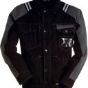 blouson unisexe badge system bicolore. 100% coton twill 250 g/m². en iso 13688. txs à 3xl - noir/gris fonce