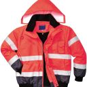 blouson haute visibilite oxford multipoches 5 en 1 imper/respirant bicolore. en iso 13688, en 13758-2, en iso 20471 cl 3, en 343 cl 3.1. ts À 3xl - rouge/marine