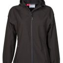 blouson tech-line femme extreme confort softshell a capuche. nylon / elasthanne / polaire / membrane tpu, 320 g/m² - ts a xl - noir