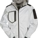 blouson tech-line homme extreme confort softshell a capuche. nylon / elasthanne / polaire / membrane tpu, 320 g/m² - txs a 5xl - blanc