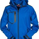 blouson tech-line homme extreme confort softshell a capuche. nylon / elasthanne / polaire / membrane tpu, 320 g/m² - txs a 5xl - bleu royal