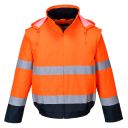 blouson haute visibilite 2 en 1 (manches amovibles) oxford  imper / respirant froid negatif. en iso 13688, en iso 20471 cl3, en 343 cl3.1,  en 342. ts À 4xl - orange/marine