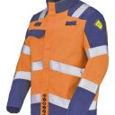 blouson de travail multirisques haute visibilite atex 260. taille 36/38 a 60/62 - orange/marine