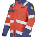 blouson de travail multirisques haute visibilite atex 260. taille 36/38 a 60/62 - rouge/marine