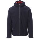 blouson tech-line unisexe softshell a capuche 330. nylon / elasthanne / matelassage / membrane tpu, 330 g/m² - txs a 5xl - marine