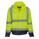 blouson matelasse unisexe haute visibilite imper/respirant flashvision. 100% polyester, 180 g/m². en iso 13688, en iso 471 cl3. ts À 5xl - jaune/marine