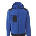 blouson tech-line unisexe softshell a capuche 330. nylon / elasthanne / polaire / membrane tpu, 330 g/m² - txs a 3xl - bleu royal