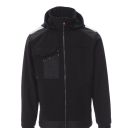 blouson tech-line unisexe softshell a capuche 330. nylon / elasthanne / polaire / membrane tpu, 330 g/m² - txs a 5xl - noir