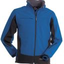 blouson tech-line unisexe bicolore softshell 330. nylon / elasthanne / polaire / membrane tpu, 330 g/m² - txs a 5xl - bleu royal/noir