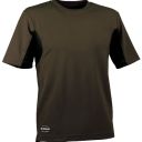 tee-shirt manches courtes cooldry col rond workwear. 100% cooldry®, 165 g/m². ts À 4xl - vert fonce/noir