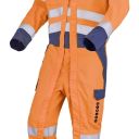 combinaison de travail 2 zip multirisques haute visibilite atex poches genoux 260. taille 36/38 a 60/62 - orange/marine