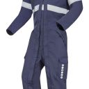 combinaison de travail 2 zip multirisques atex reflect poches genoux 260. taille 36/38 a 60/62 - marine