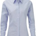 chemise femme manches longues. coton oxford / polyester. txs a 4xl - bleu ciel