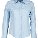 chemise femme manches longues. polyester / coton. ts a xl - bleu ciel