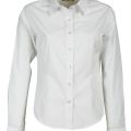 CHEMISE FEMME MANCHES LONGUES. POLYESTER / COTON. TS A XL - BLANC