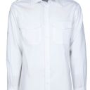 chemise vigile unisexe epaulettes manches longues. 100% coton popeline, 130 g/m². ts a 3xl - blanc