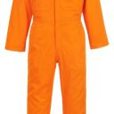 combinaison de travail 1 zip ignifugee anti-flamme soudeur. ts a 4xl - orange