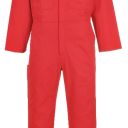 combinaison de travail 1 zip ignifugee anti-flamme soudeur. ts a 4xl - rouge