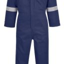 combinaison de travail 1 zip fr multirisques atex reflect poches genoux 280. taille xs a 3xl - marine