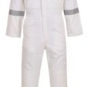 combinaison de travail 1 zip multirisques atex reflect poches genoux 350. taille s a xxl - blanc