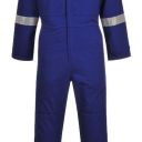 combinaison de travail 1 zip multirisques atex reflect poches genoux 350. taille xs a 4xl - bleu royal