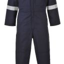 combinaison de travail 1 zip multirisques atex reflect poches genoux 350. taille xs a 4xl - marine