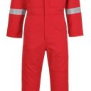 combinaison de travail 1 zip multirisques atex reflect poches genoux 350. taille xs a 4xl - rouge