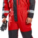 combinaison offshore froid negatif imper/respirant - 40°c. polyester / pu, 420 g/m². ts a xxl - rouge/noir