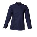 veste cookie. pressions manches longues. uni polyester / coton. t0 (36/38) à 6 (60/62) - marine