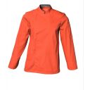 veste cookie. pressions manches longues. uni polyester / coton. t0 (36/38) à 6 (60/62) - orange