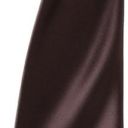 cravate satinee service. satin de polyester tisse brillant. dimensions 144 x 8,5 cm - marron