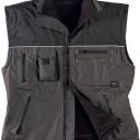 gilet unisexe multipoches extra confort expert. 100% polyester ripstop / polaire, 280 g/m². ts a 3xl - gris/noir