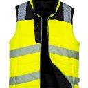 gilet doudoune reversible 2 en 1 haute visibilite flexivision bicolore. polyester / coton / insulatex 545 g/m². en iso 20471 cl2. ts À 3xl - jaune/noir