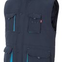 gilet unisexe combi-duo matelasse multipoches. 100% polyester, 400 g/m². ts a 3xl - marine/bleu ciel