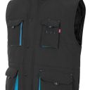 gilet unisexe combi-duo matelasse multipoches. 100% polyester, 400 g/m². ts a 3xl - noir/bleu ciel