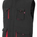 gilet unisexe combi-duo matelasse multipoches. 100% polyester, 400 g/m². ts a 3xl - noir/rouge