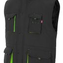 gilet unisexe combi-duo matelasse multipoches. 100% polyester, 400 g/m². ts a 3xl - noir/vert
