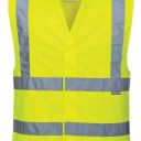 gilet haute visibilite tailles extremes. 100% polyester, 125 g/m². en 13688, en iso 20471 cl2. ts/m À 6xl/7xl - jaune