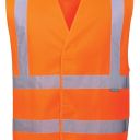 gilet haute visibilite tailles extremes. 100% polyester, 125 g/m². en 13688, en iso 20471 cl2. ts/m À 6xl/7xl - orange