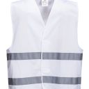 gilet vigile unisexe securite reflect. 100% polyester, 125 g/m² - ts/m a xxl/3xl - blanc